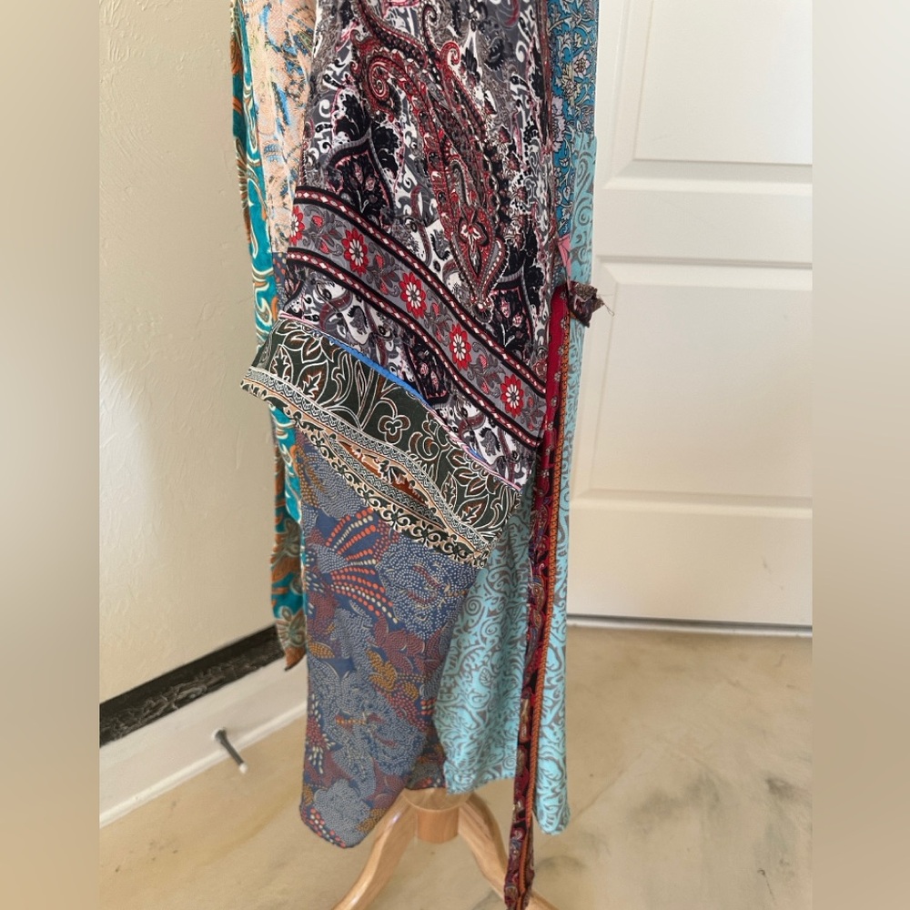 Multicolor Patterned Kimono One Size, Excellent C… - image 4